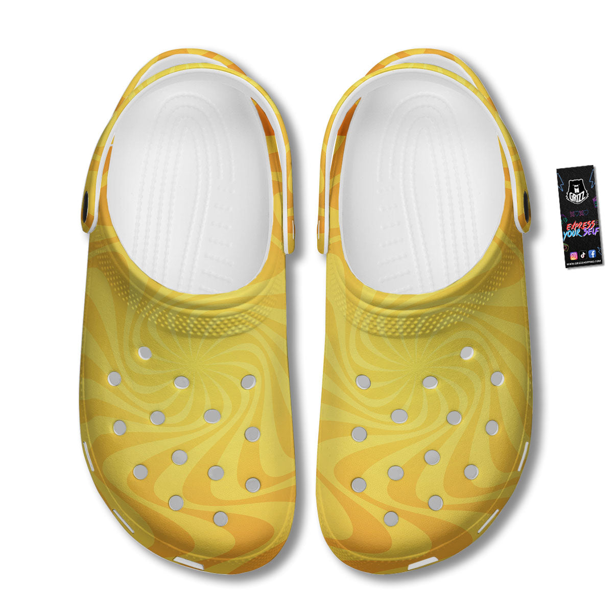 Sun Psychedelic Burning Print Clog-grizzshop