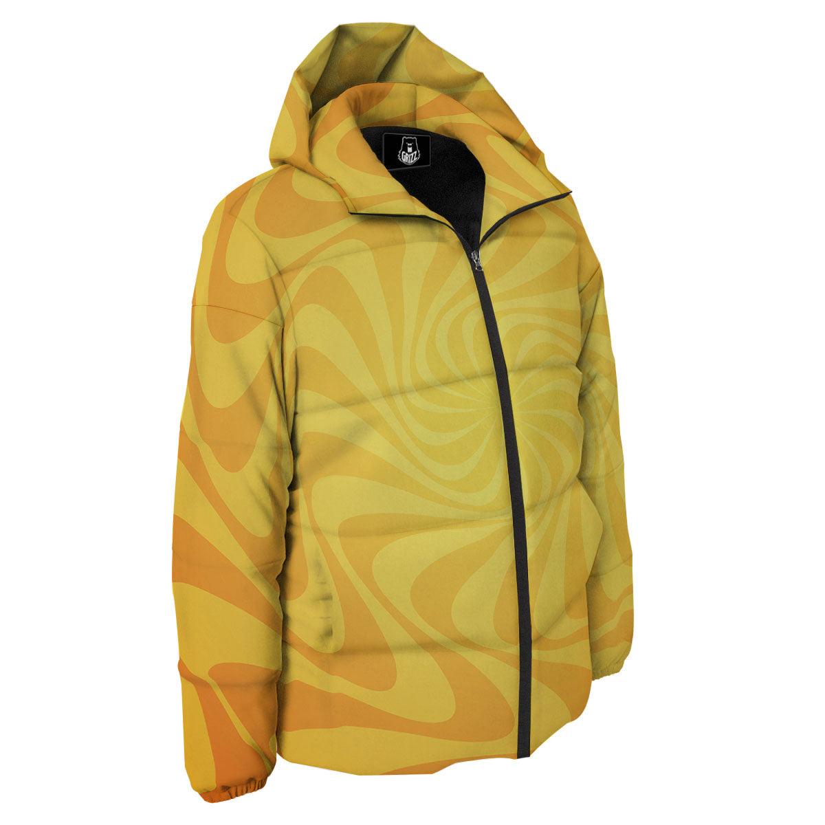 Sun Psychedelic Burning Print Down Jacket-grizzshop