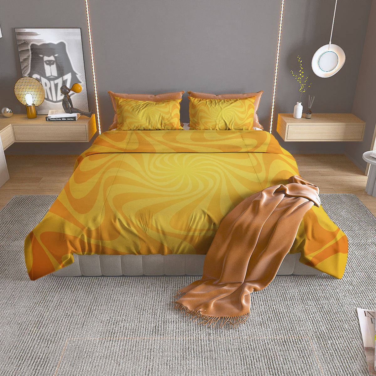 Tartan Western Print Pattern Duvet Cover Bedding Set