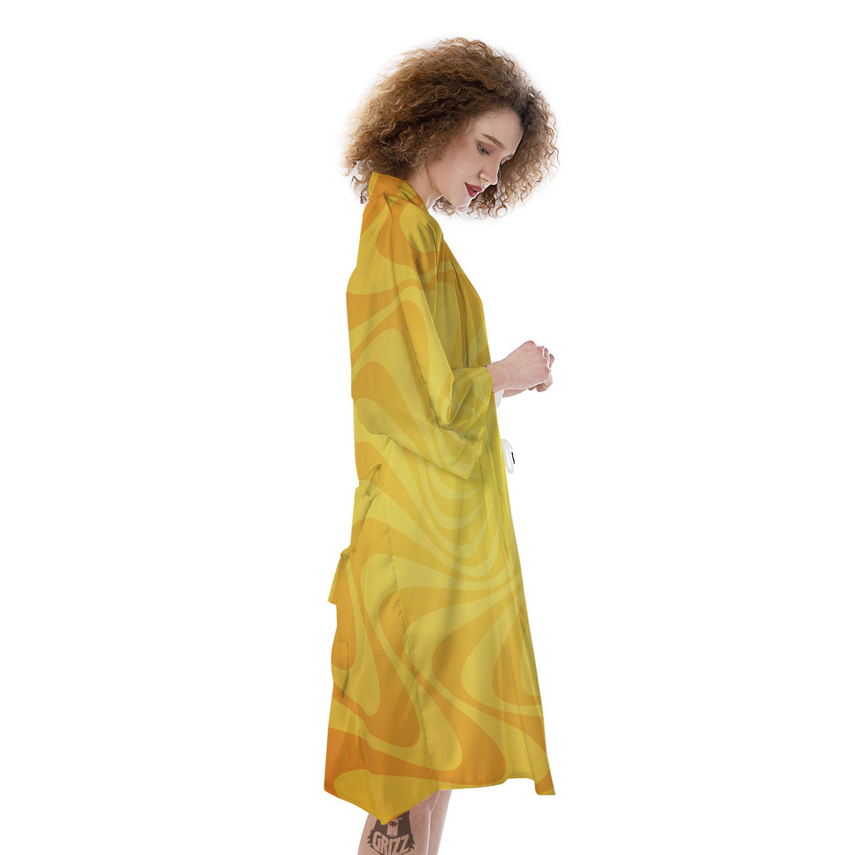 Sun Psychedelic Burning Print Kimono-grizzshop
