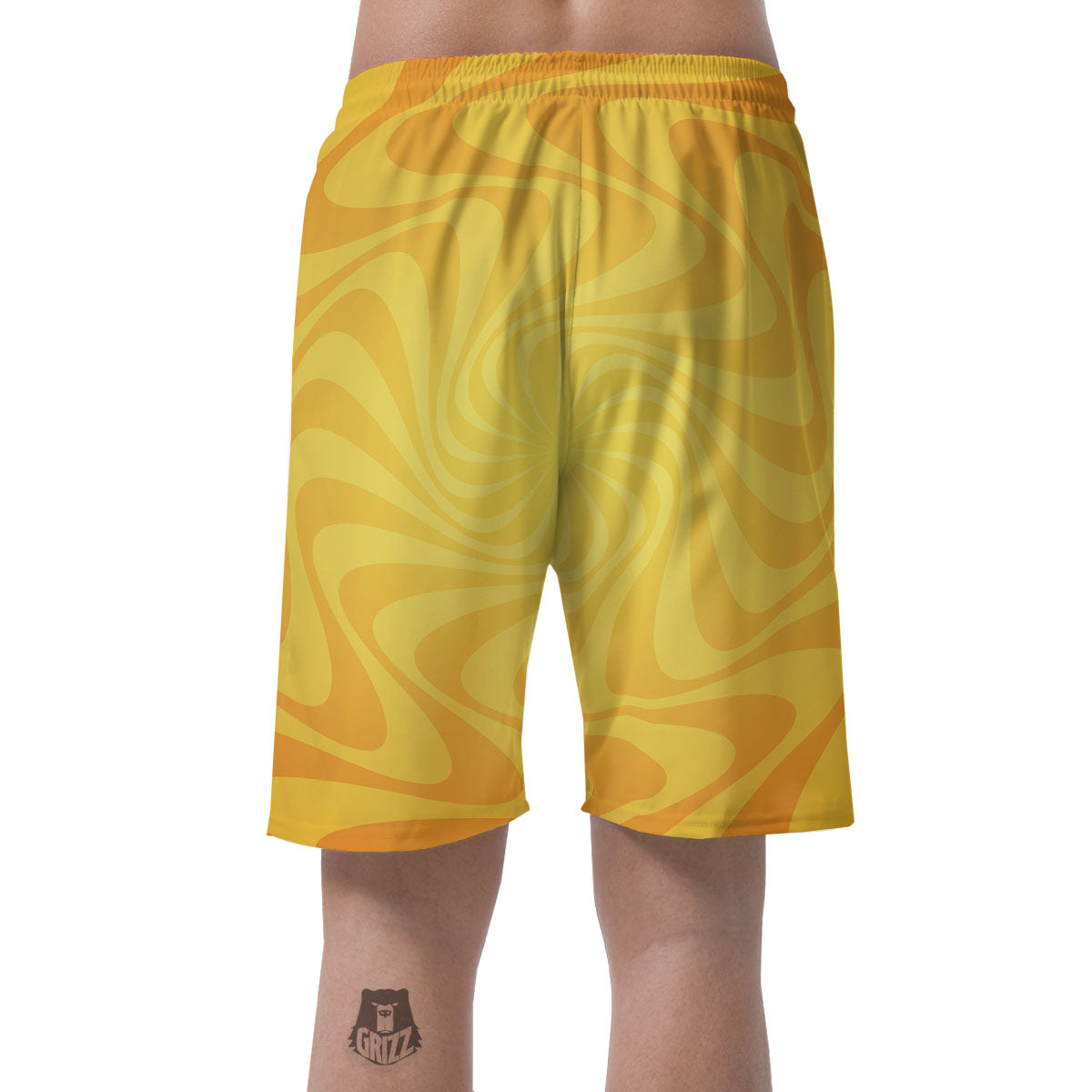 Sun Psychedelic Burning Print Men's Shorts-grizzshop