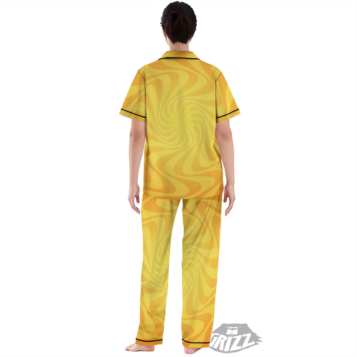 Sun Psychedelic Burning Print Women's Pajamas Set-grizzshop