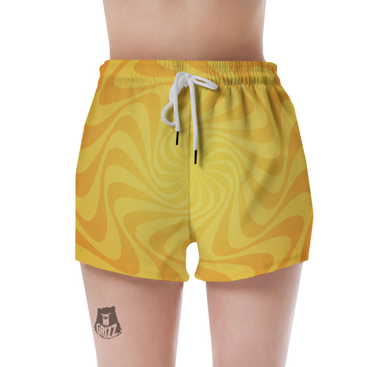 Sun Psychedelic Burning Print Women's Shorts-grizzshop