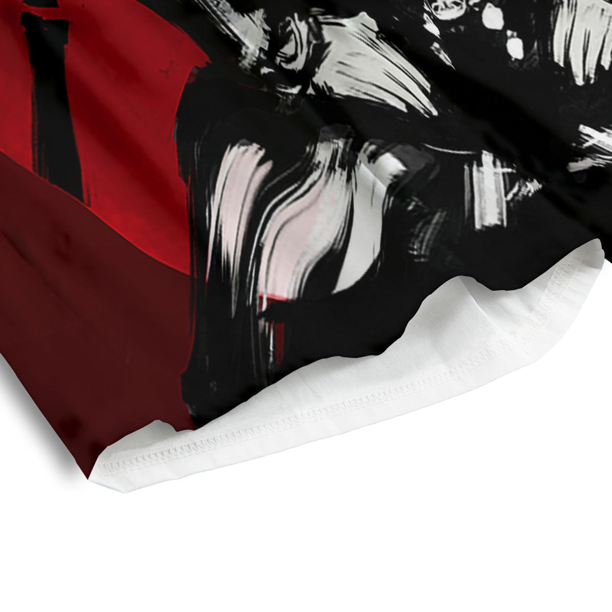Sun Samurai Red Rising Print Men's Athletic Shorts