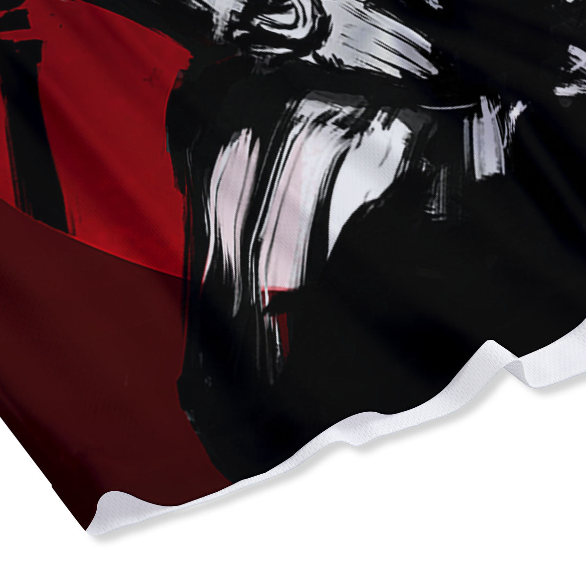 Sun Samurai Red Rising Print Mesh Shorts