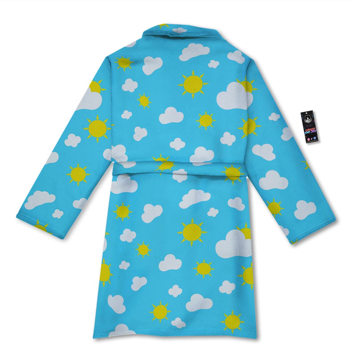 Sun Shiny Print Pattern Bathrobe-grizzshop