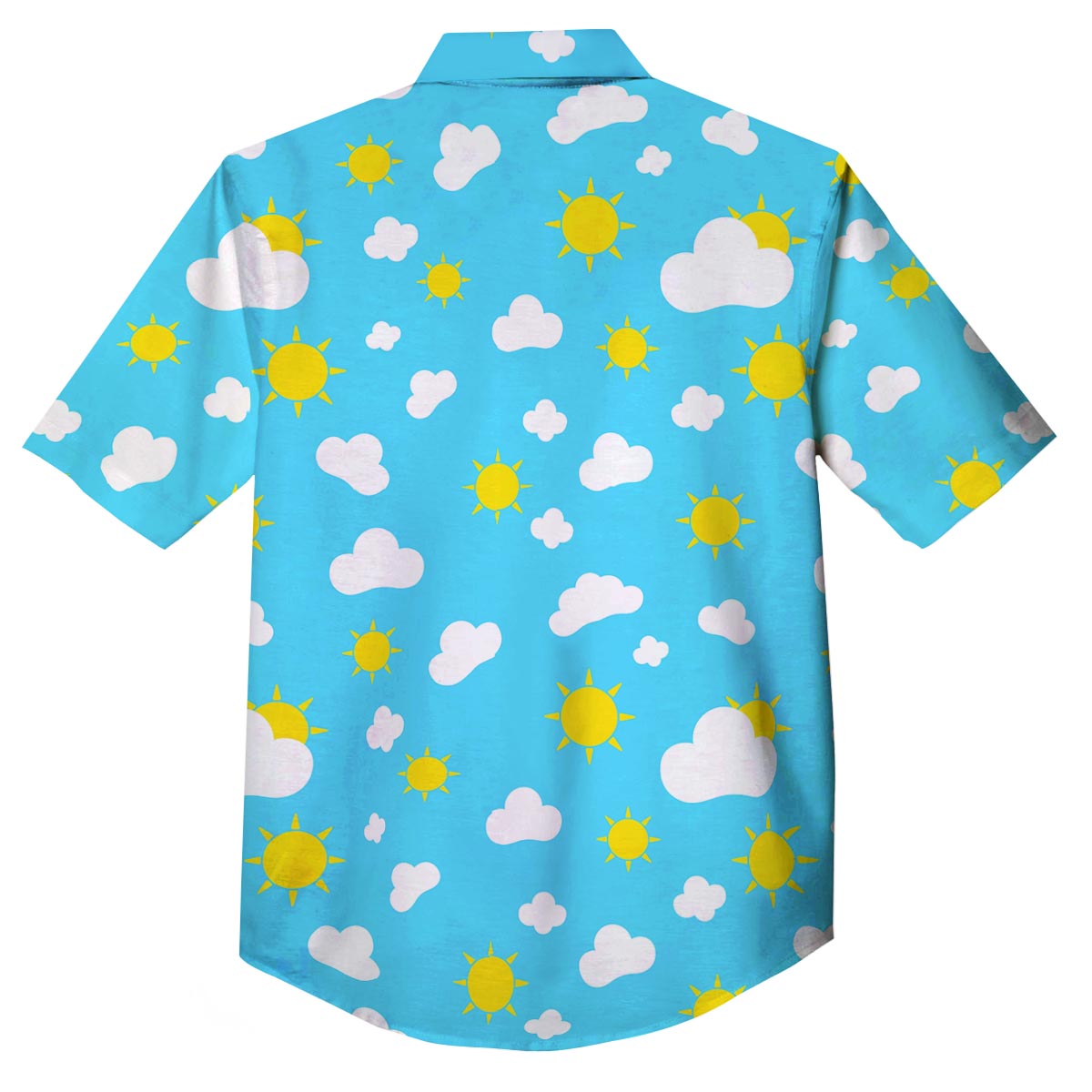 Sun Shiny Print Pattern Button Up Shirt-grizzshop