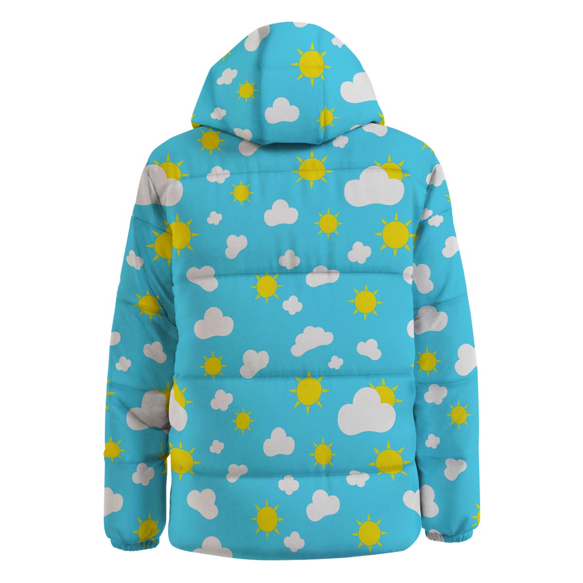 Sun Shiny Print Pattern Down Jacket-grizzshop