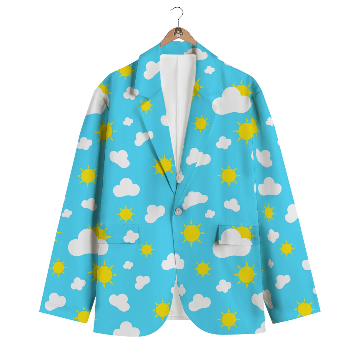 Sun Shiny Print Pattern Men's Blazer-grizzshop