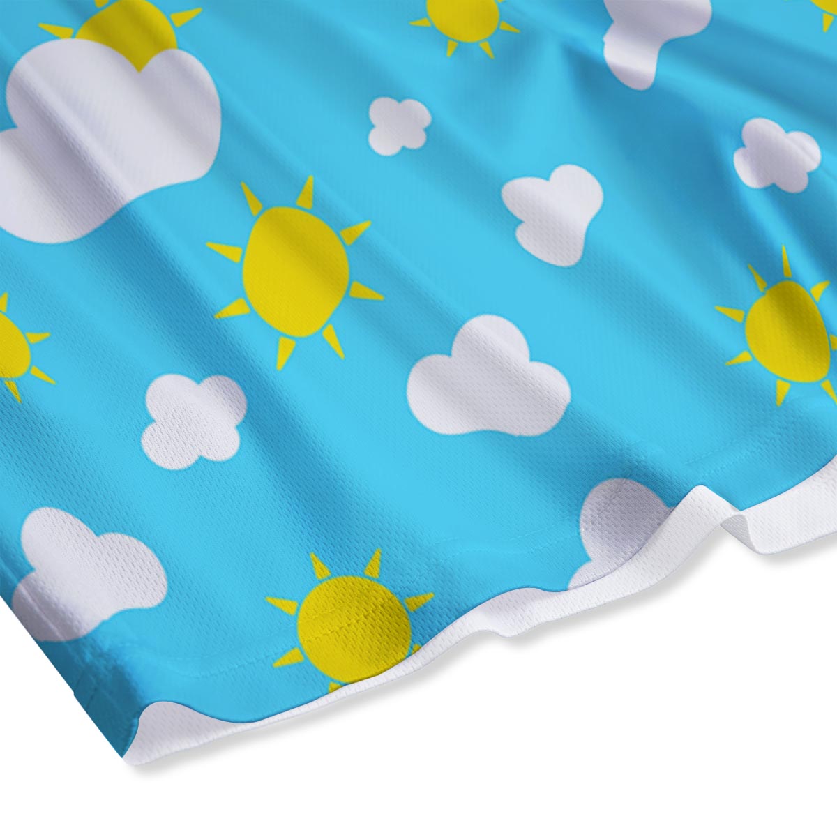 Sun Shiny Print Pattern Mesh Shorts