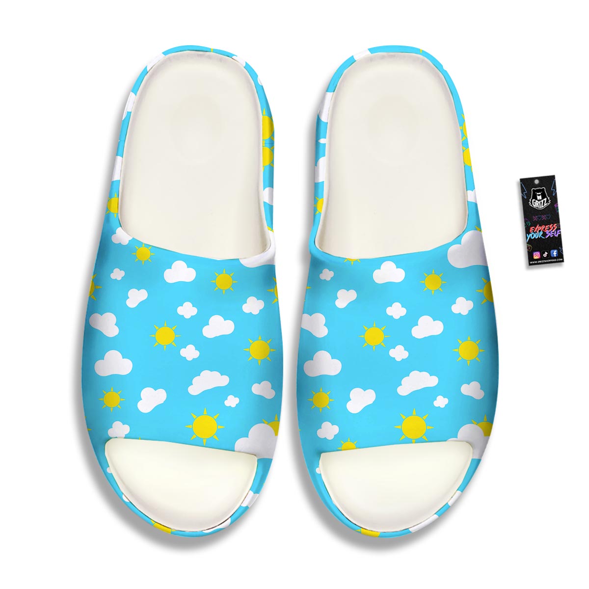 Sun Shiny Print Pattern Sandals-grizzshop