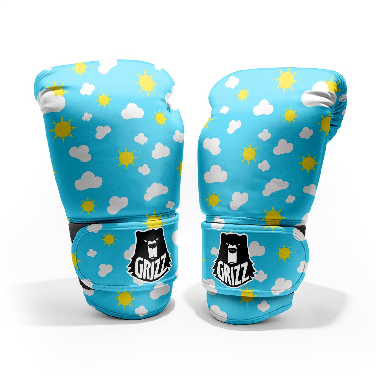 Sun Shiny Print Pattern Sparring Gloves-grizzshop