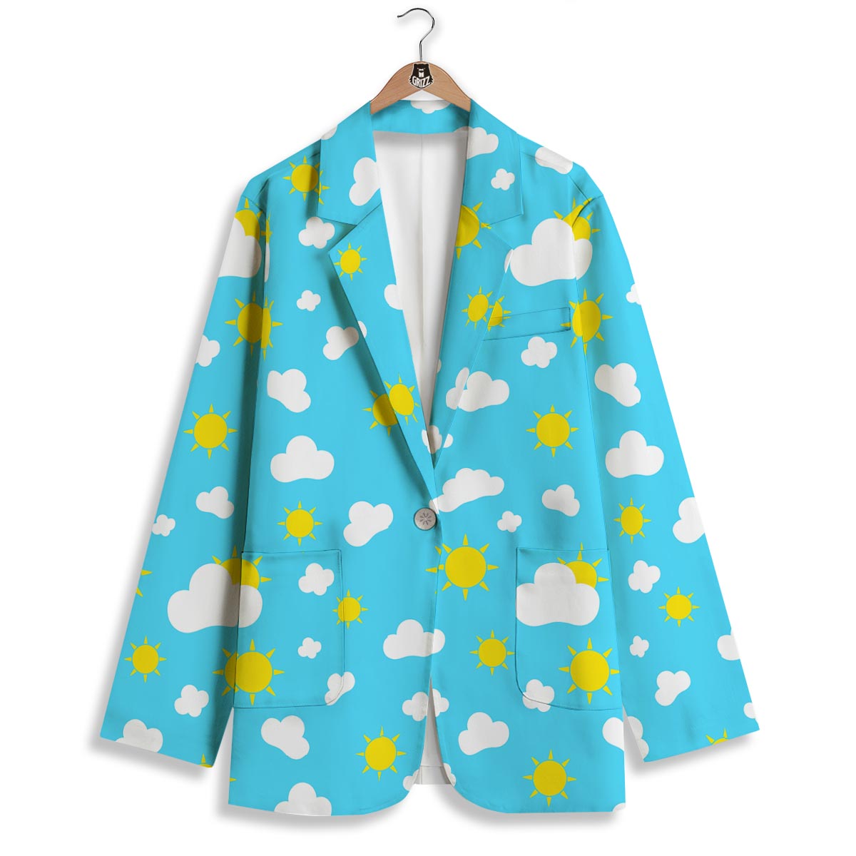 Sun Shiny Print Pattern Women's Blazer-grizzshop