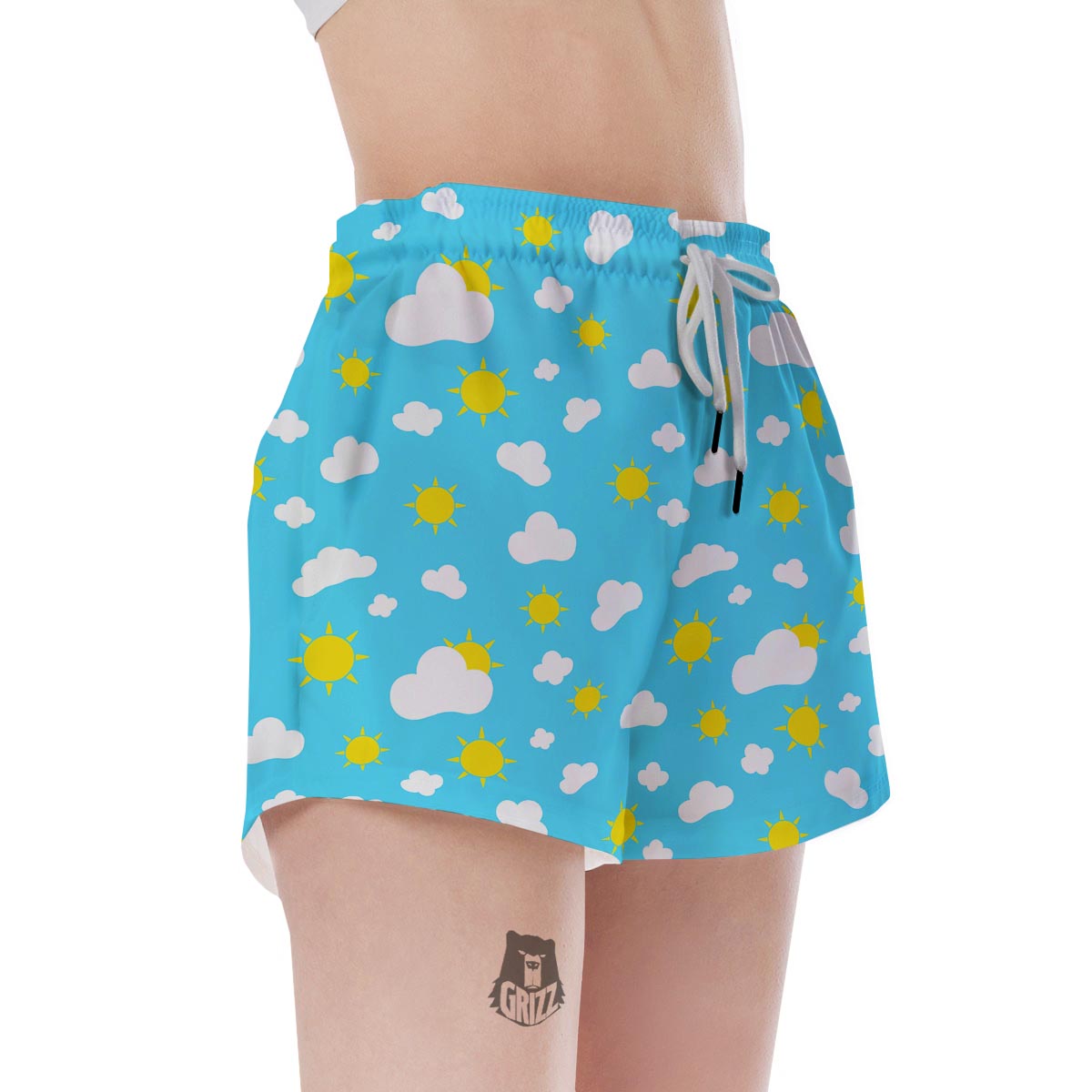 Sun Shiny Print Pattern Women's Shorts-grizzshop