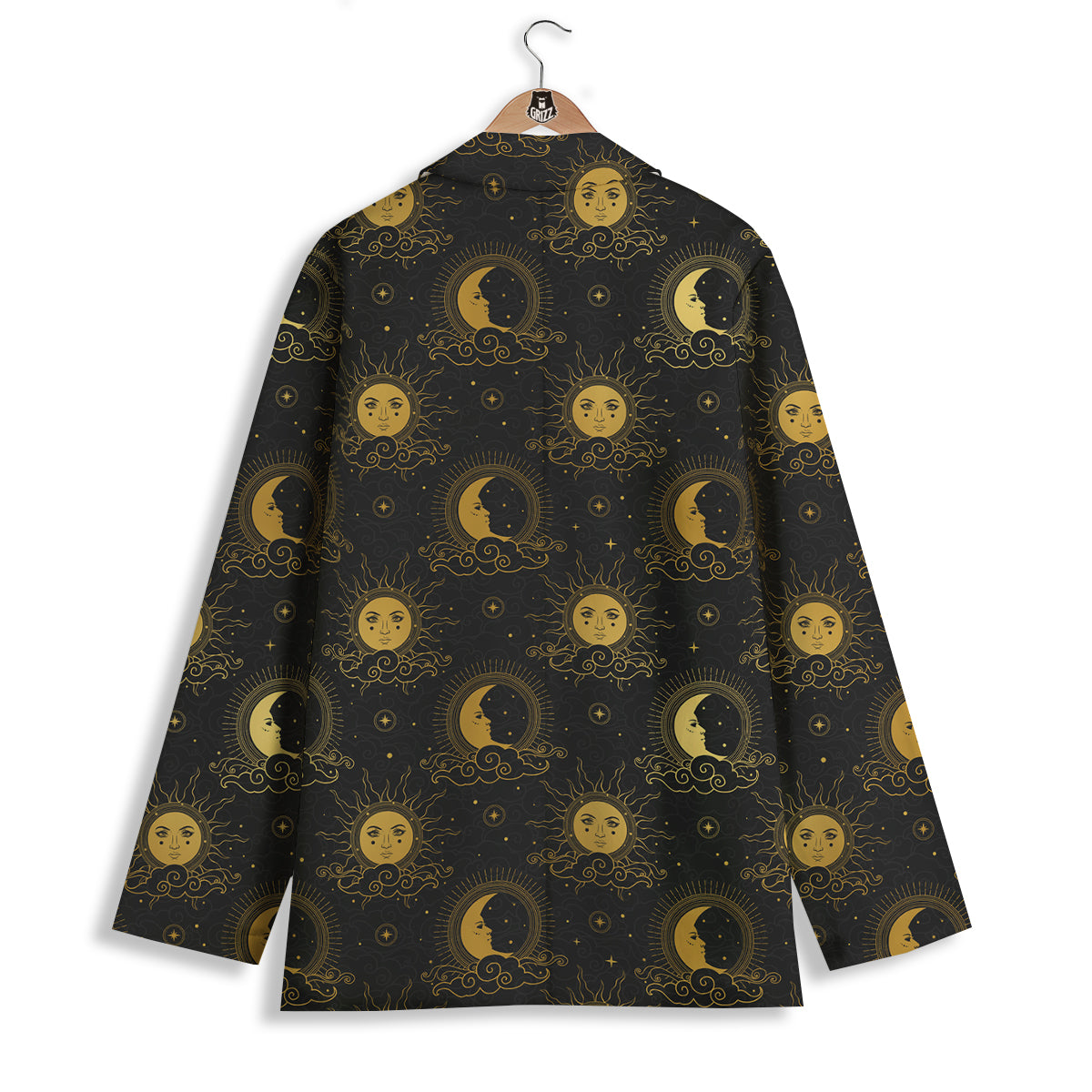 Sun Vintage Print Pattern Women's Blazer-grizzshop