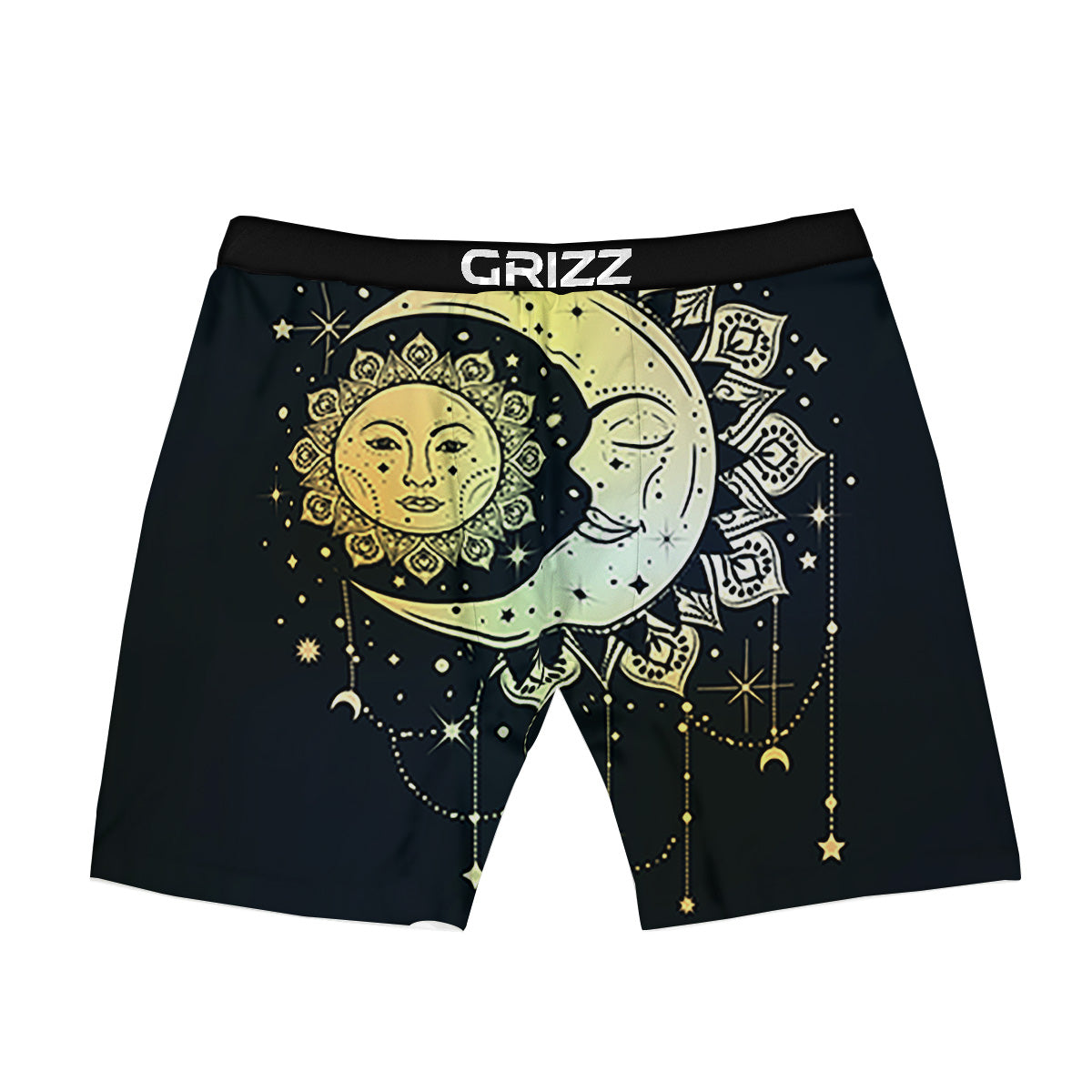 Sun And Bohemian Moon Print Boxer Briefs