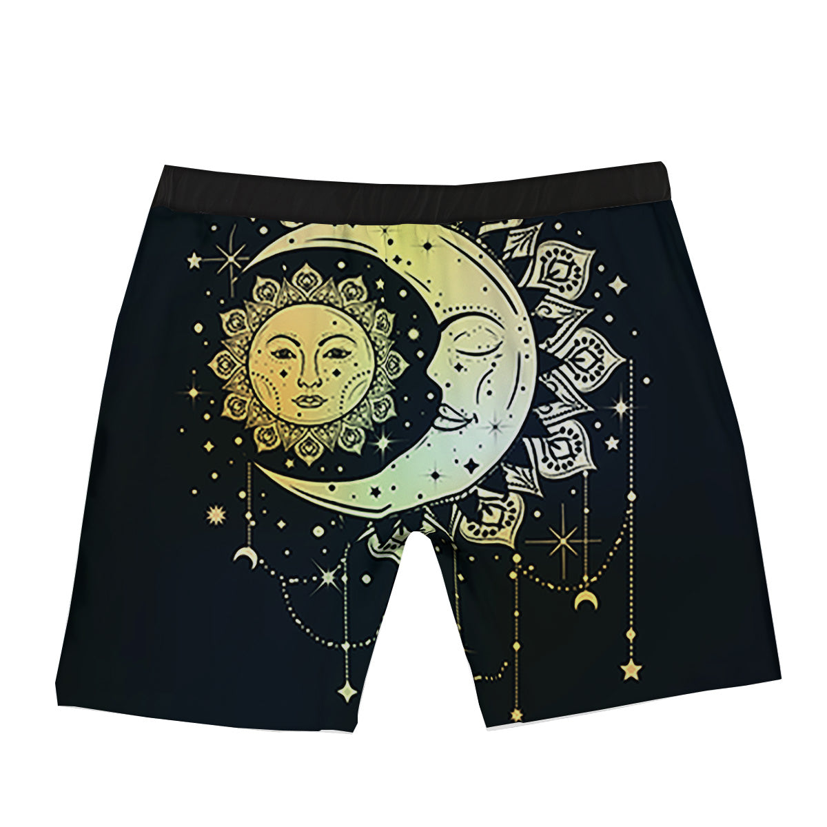 Sun And Bohemian Moon Print Boxer Briefs