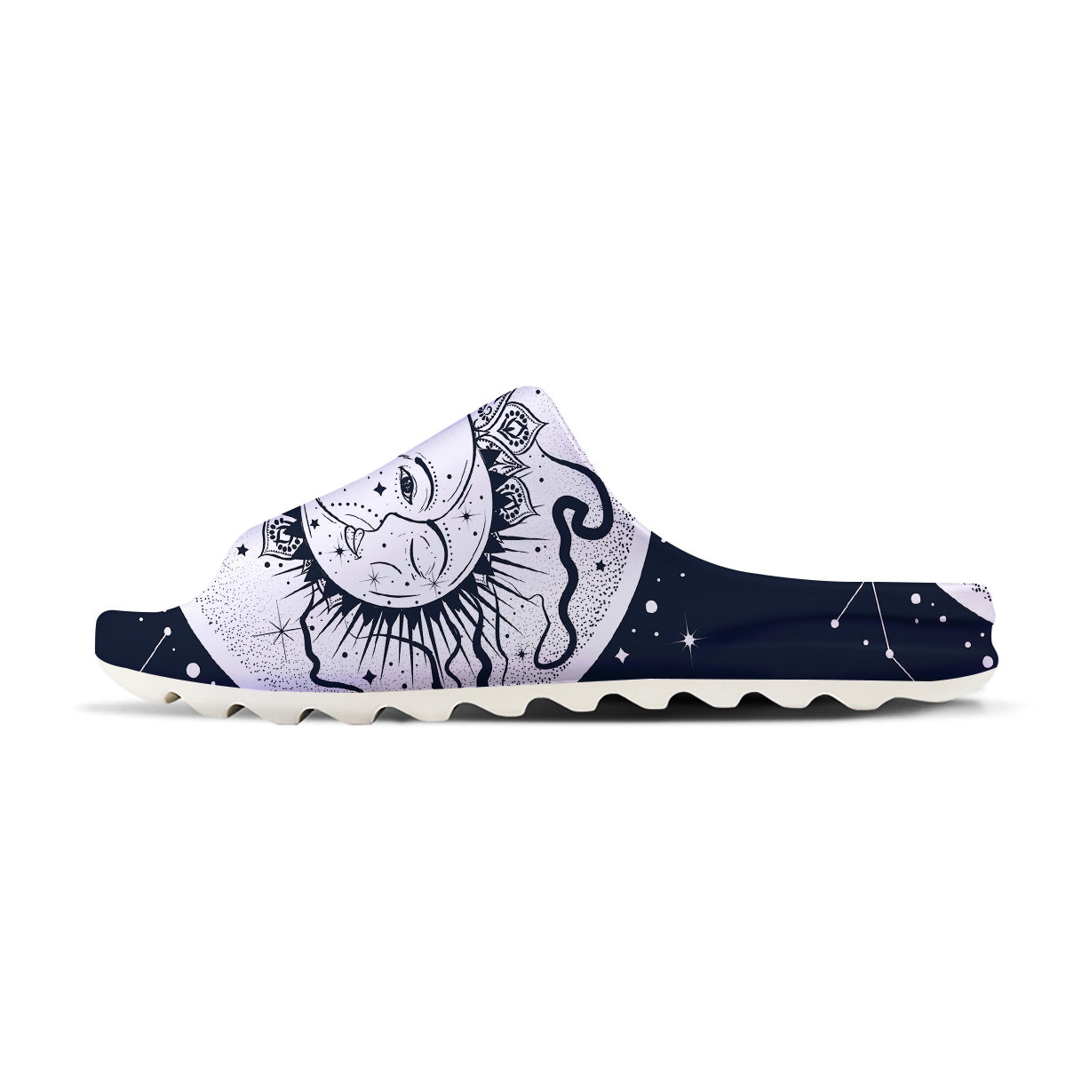 Sun And Moon Bohemian Celestial Print Sandals-grizzshop