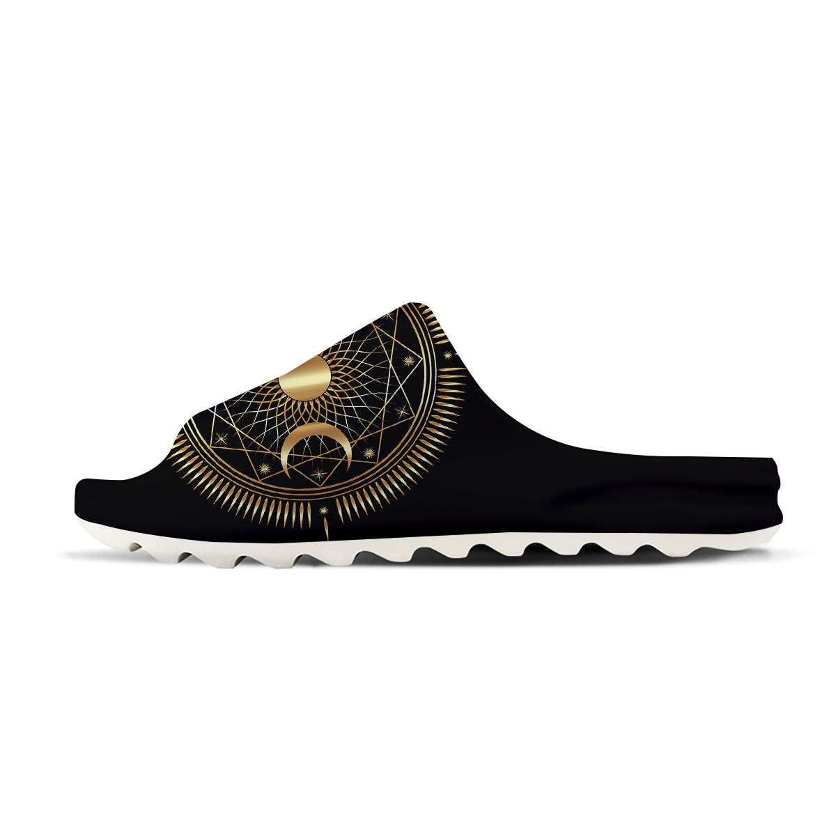 Sun And Moon Geometric Celestial Print Sandals-grizzshop