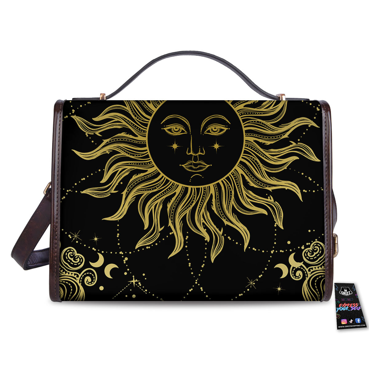 Sun Celestial Vintage Print Women's Satchel Bag