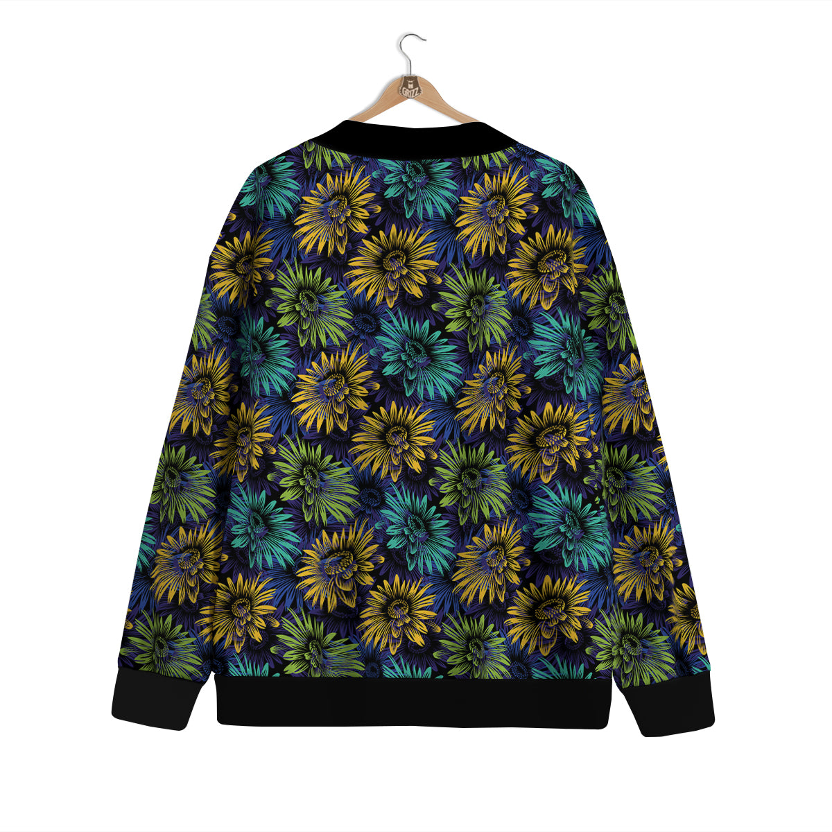 Sunflower Abstract Print Pattern Cardigan-grizzshop