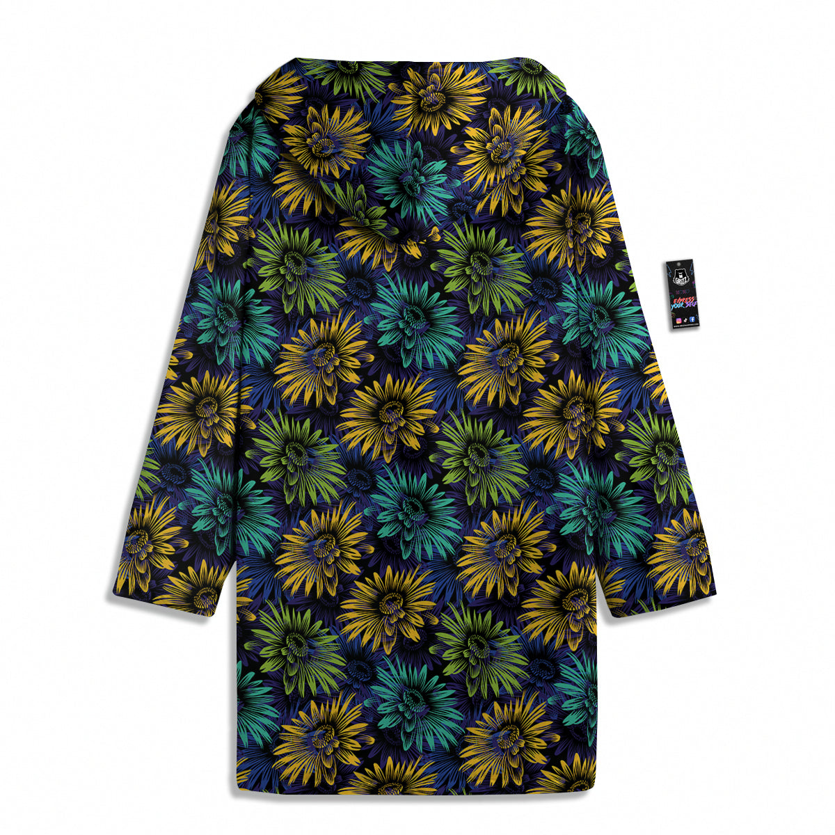 Sunflower Abstract Print Pattern Men's Windbreaker Jacket-grizzshop