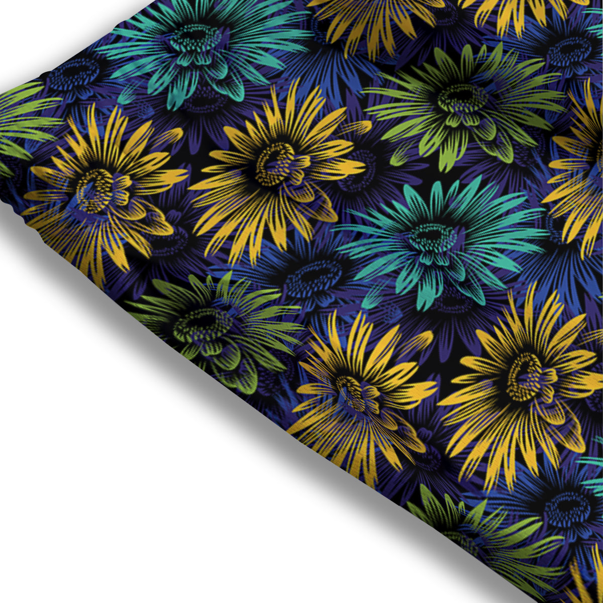 Sunflower Abstract Print Pattern Mesh Shorts-grizzshop