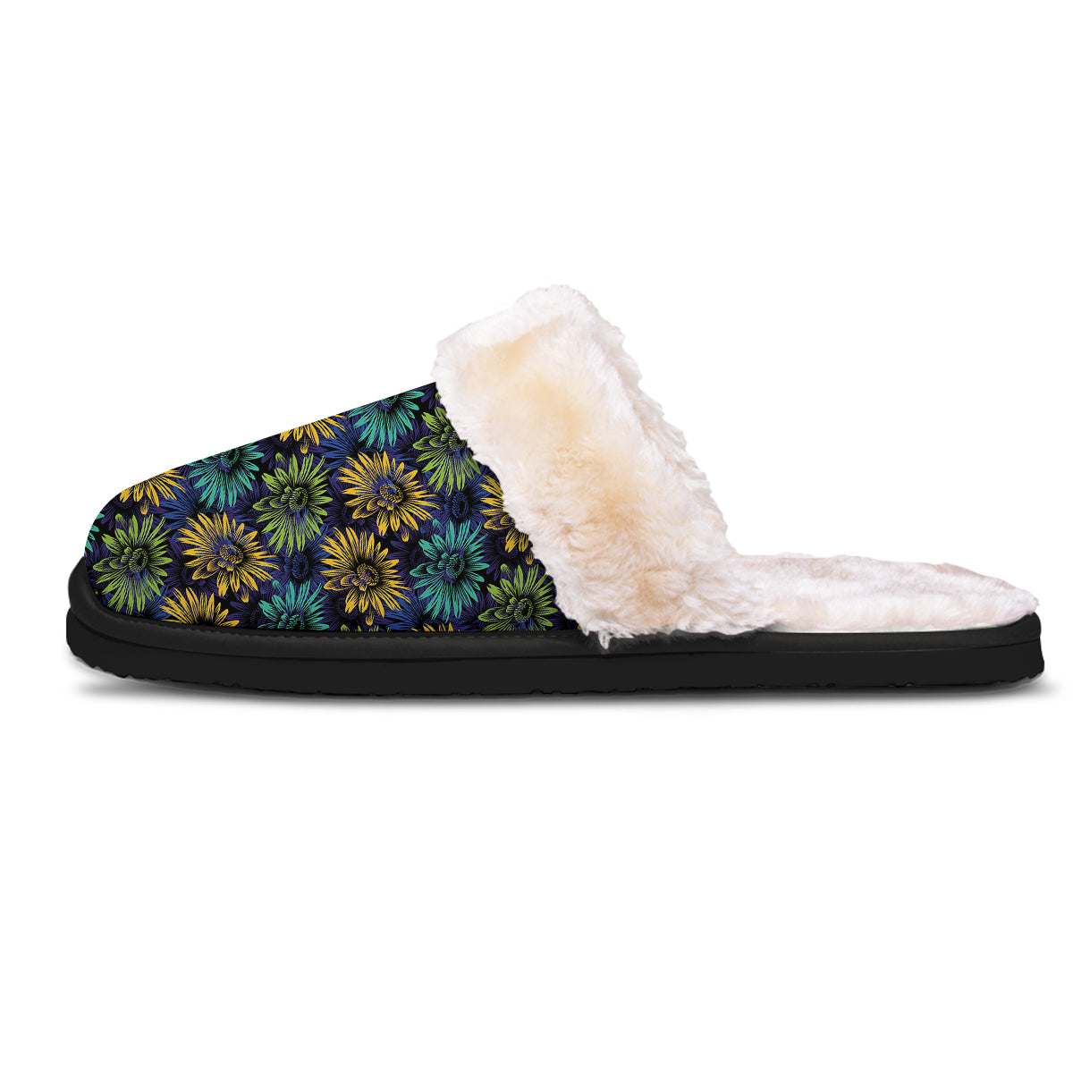Sunflower Abstract Print Pattern Slippers-grizzshop