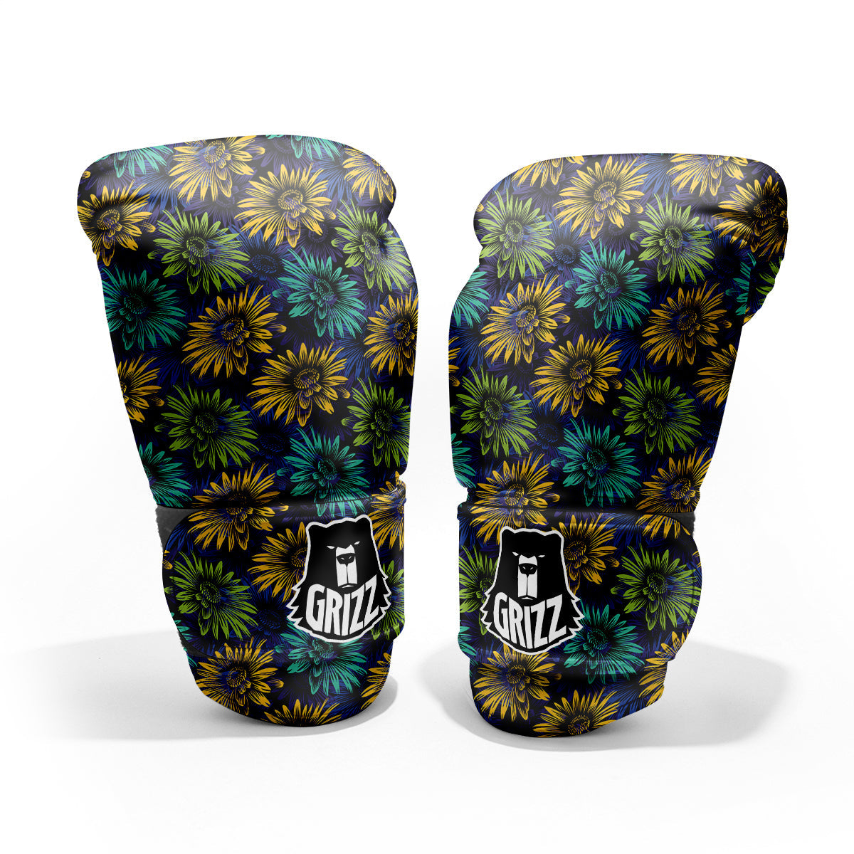 Sunflower Abstract Print Pattern Pro Boxing Glove