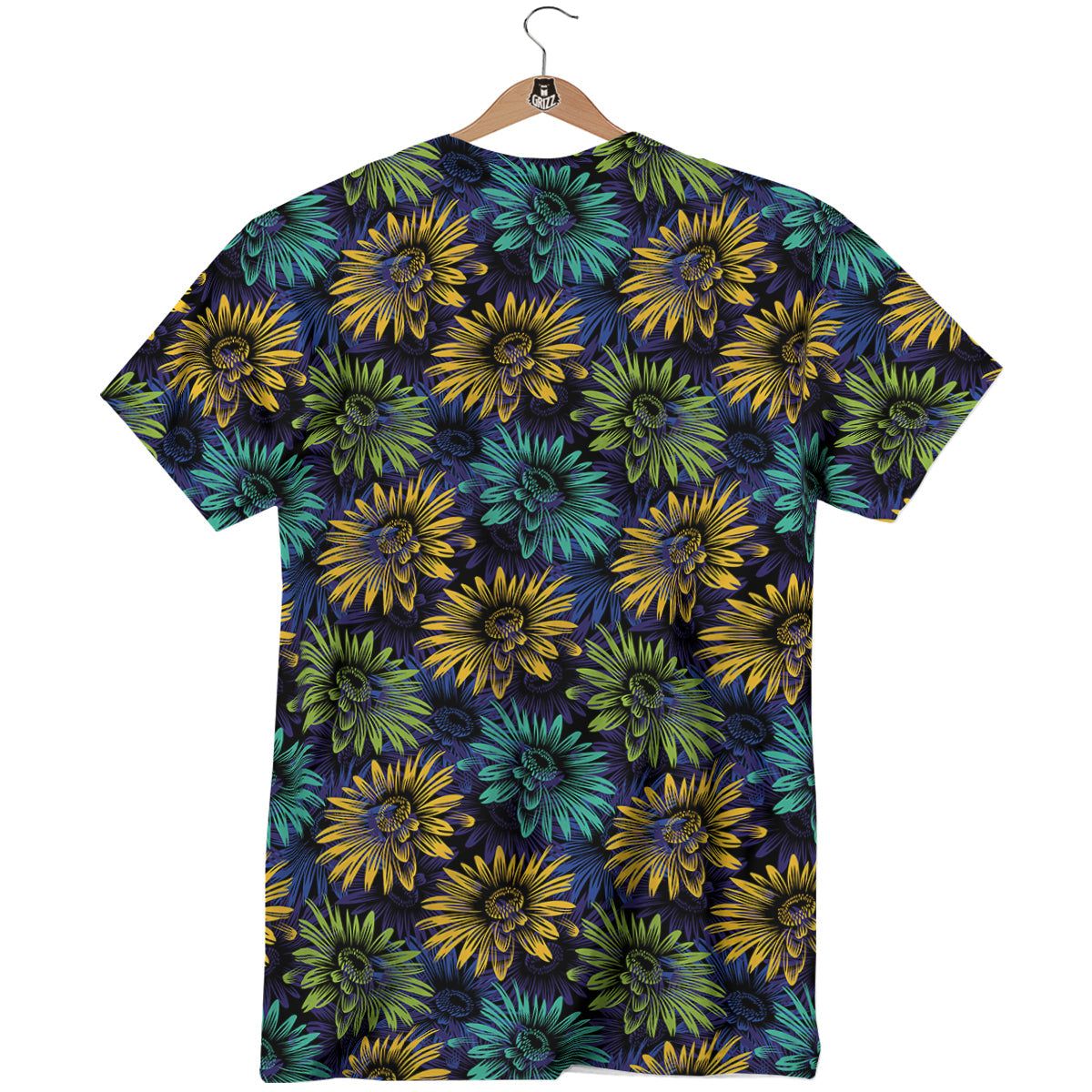 Sunflower Abstract Print Pattern T-Shirt-grizzshop