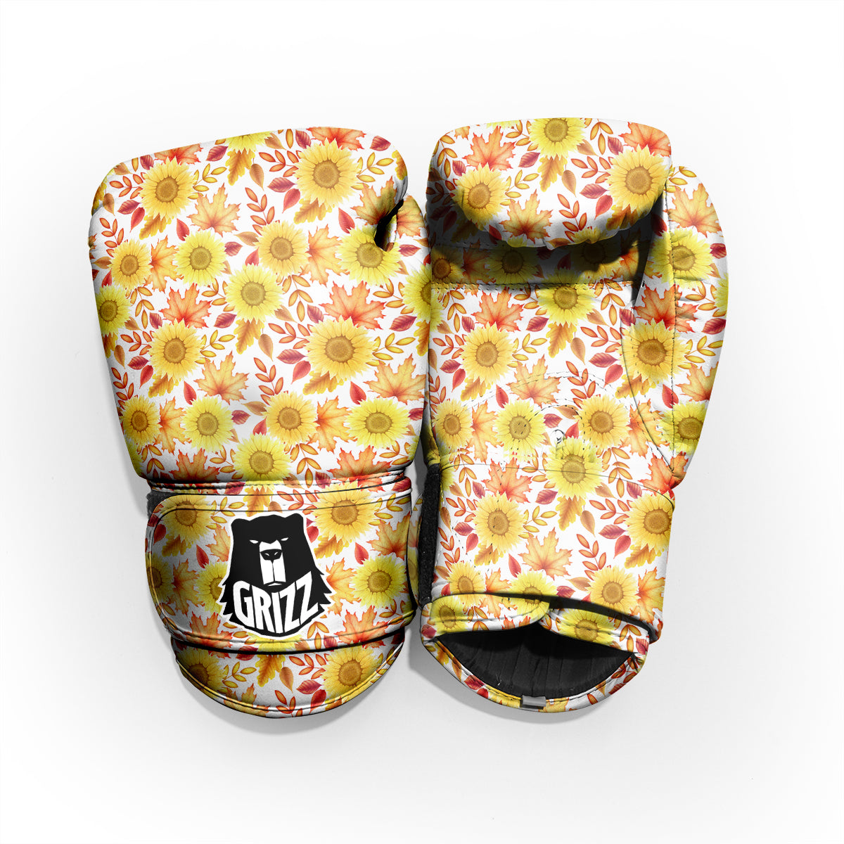 Sunflower Autumn Print Pattern Pro Boxing Glove