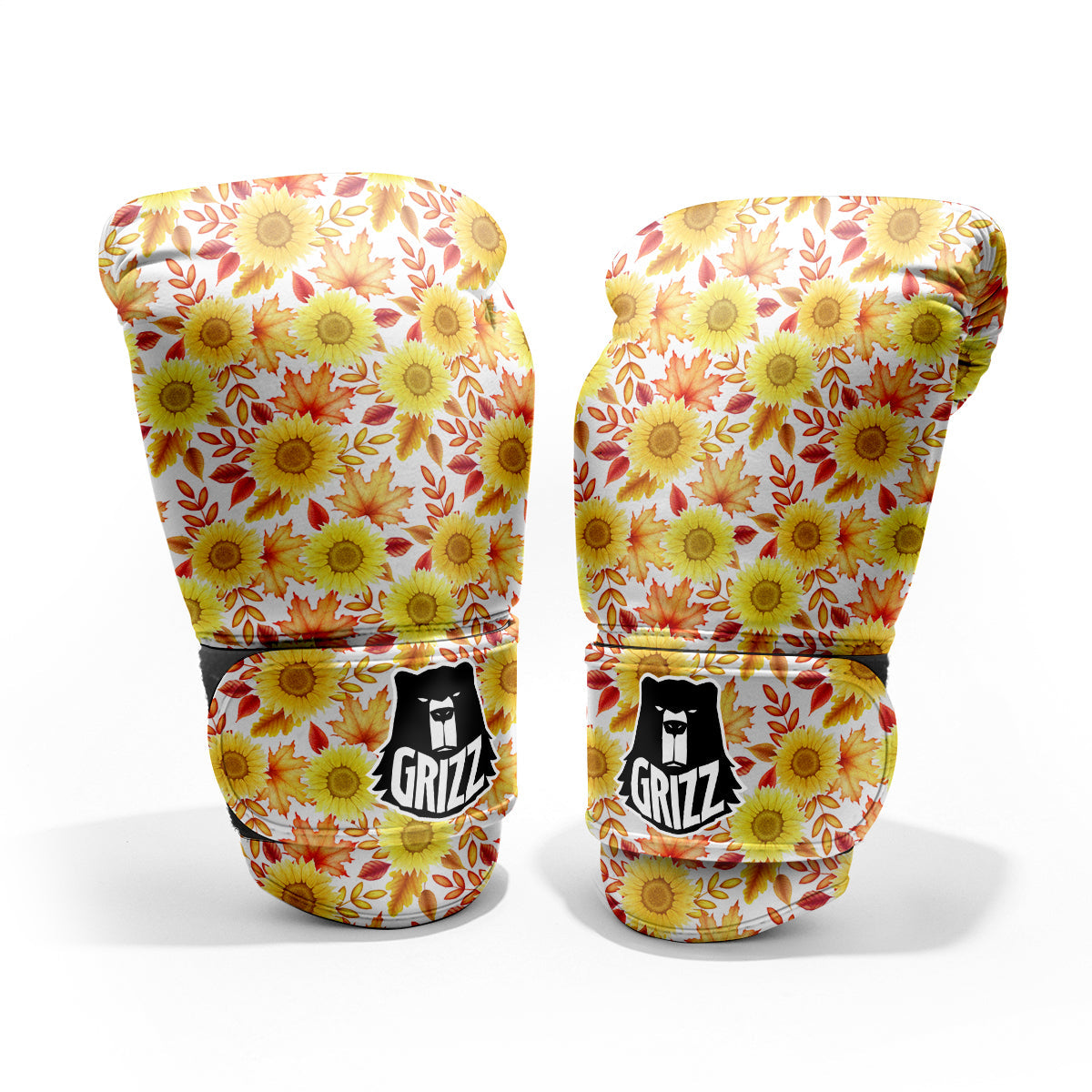 Sunflower Autumn Print Pattern Pro Boxing Glove