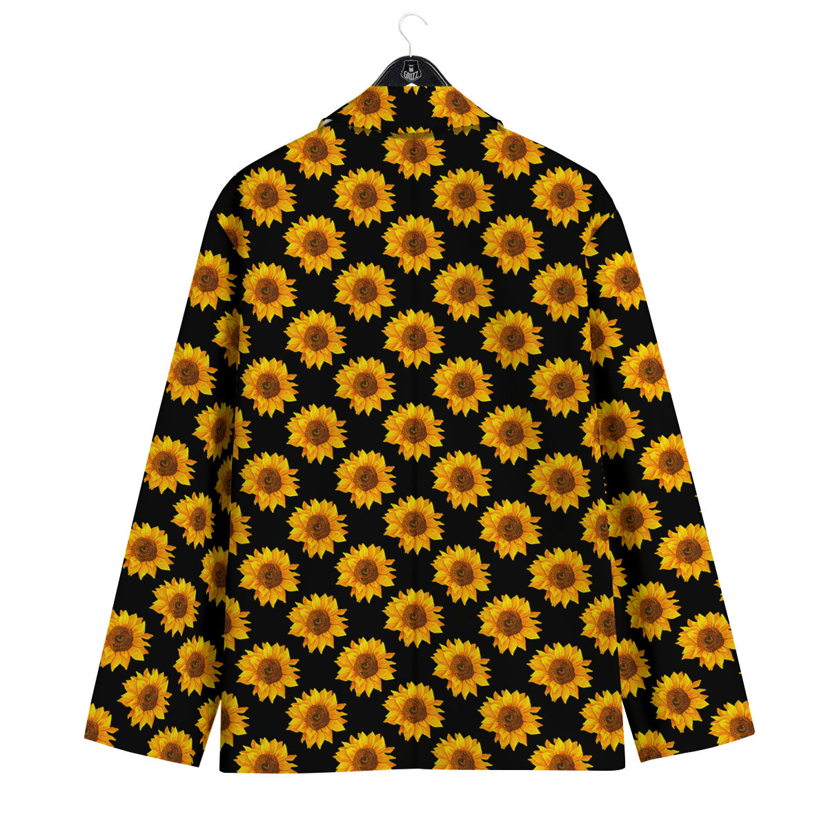 Sunflower Black Autumn Print Pattern Men's Sport Coat-grizzshop