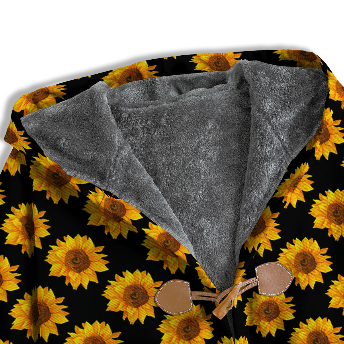 Sunflower Black Autumn Print Pattern Men's Windbreaker Jacket-grizzshop