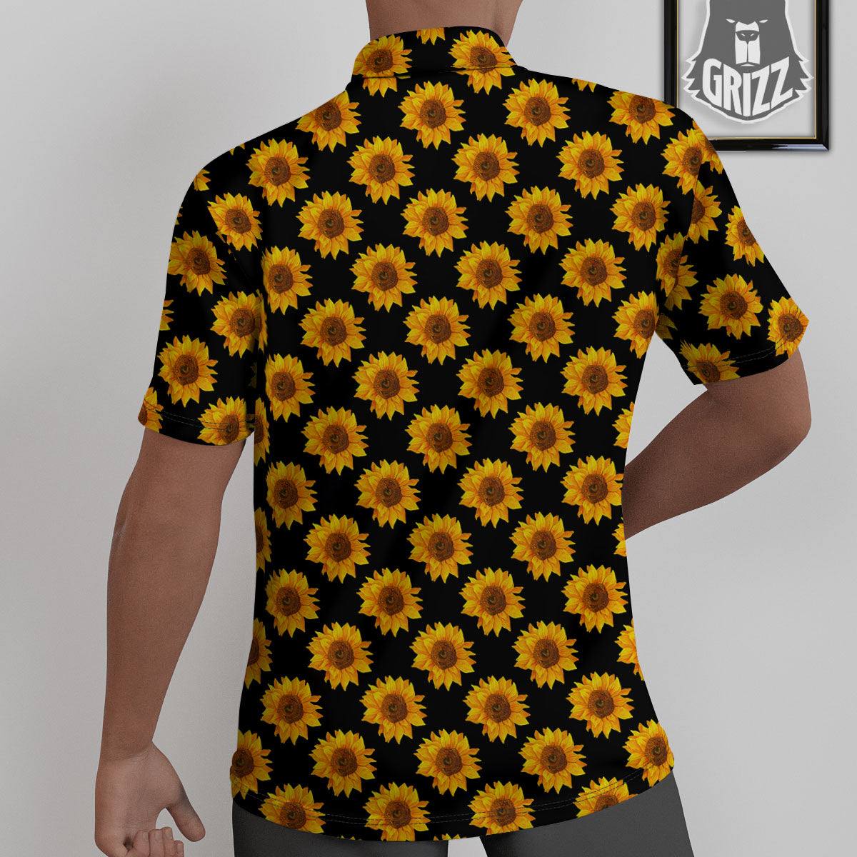 Sunflower Black Autumn Print Pattern Untucked Shirts-grizzshop