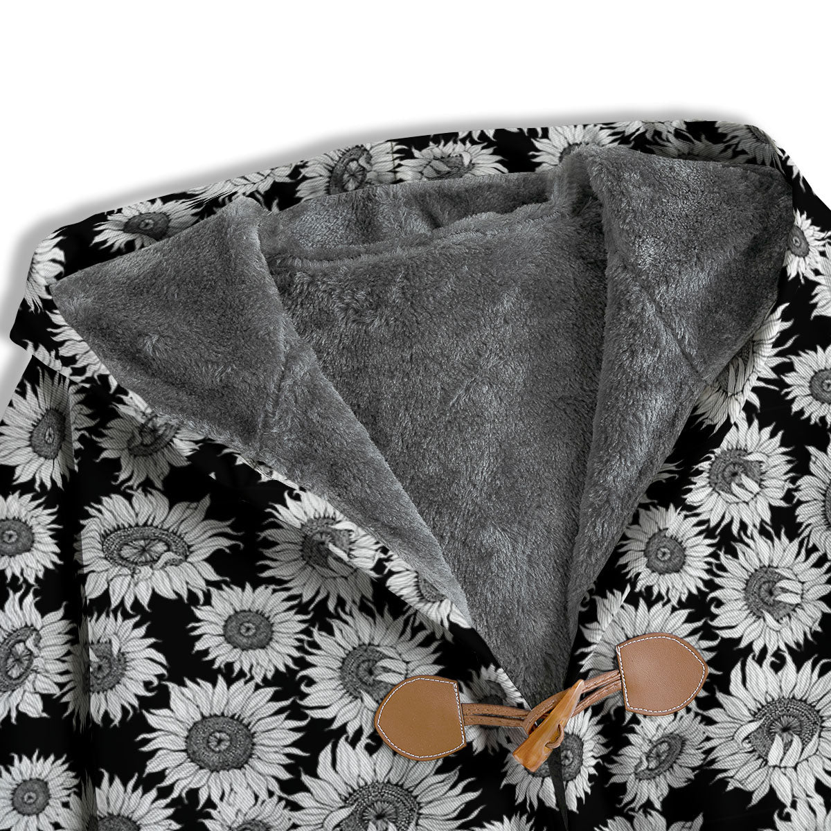 Sunflower Black Print Pattern Men's Windbreaker Jacket-grizzshop