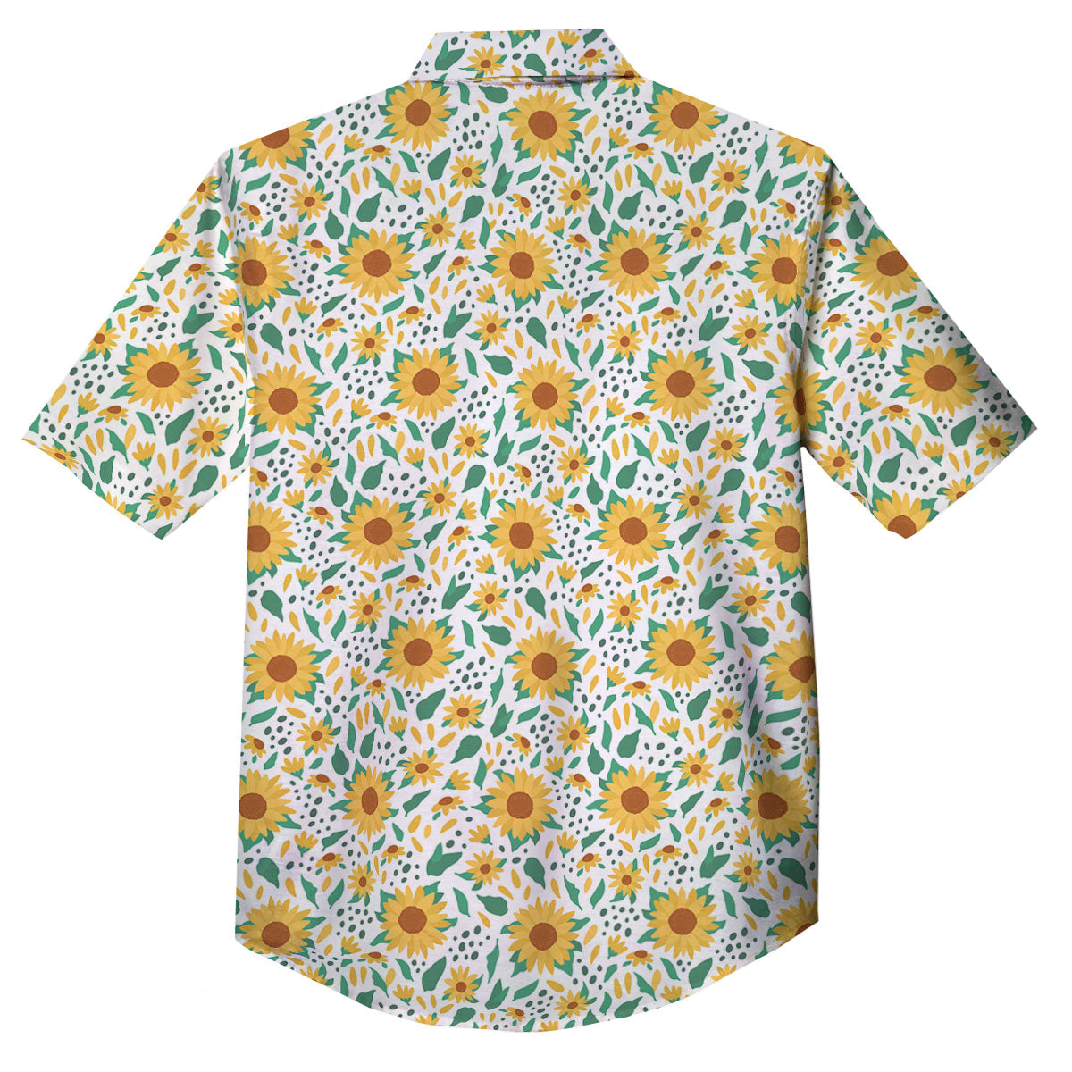 Sunflower Blooming Print Pattern Button Up Shirt-grizzshop