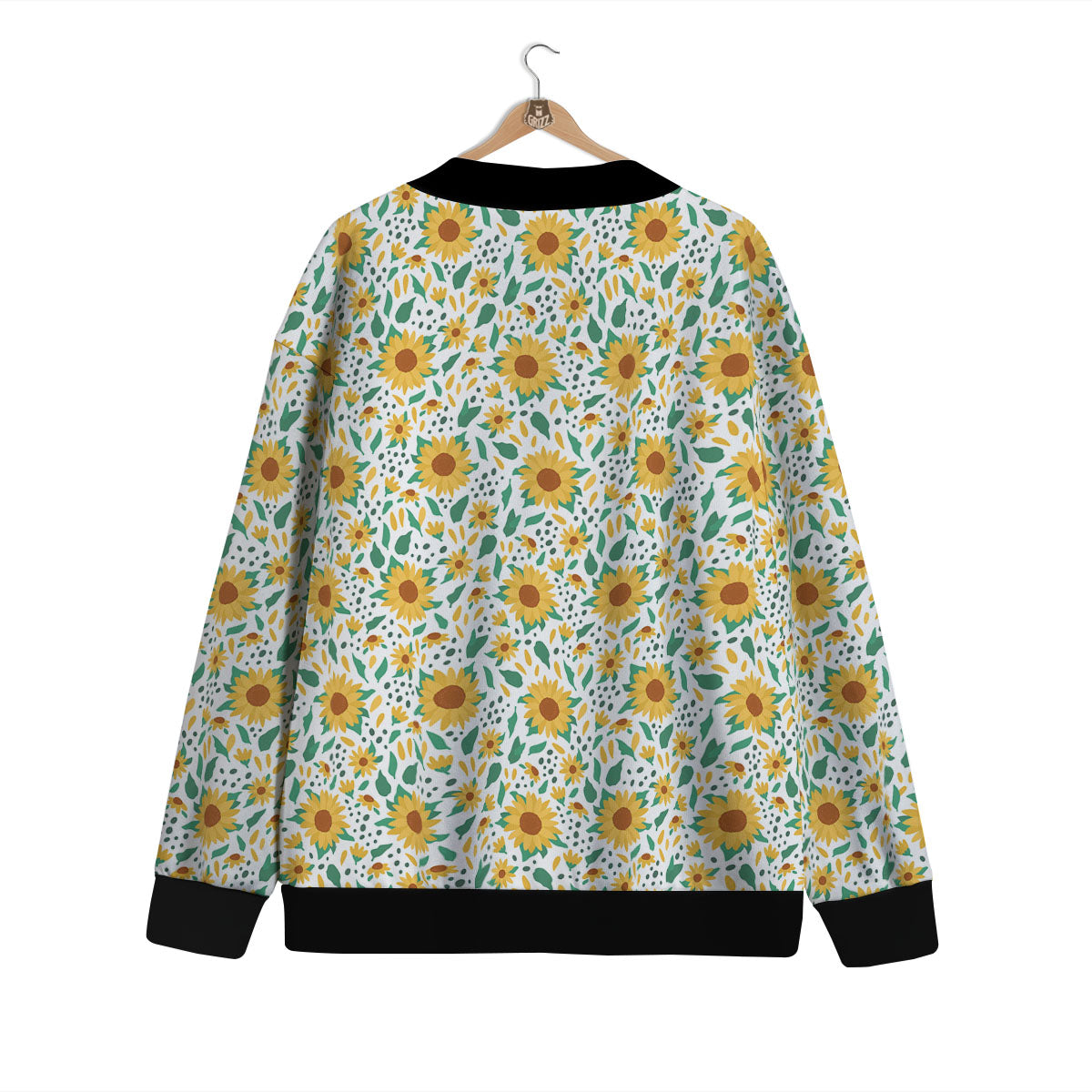 Sunflower Blooming Print Pattern Cardigan-grizzshop