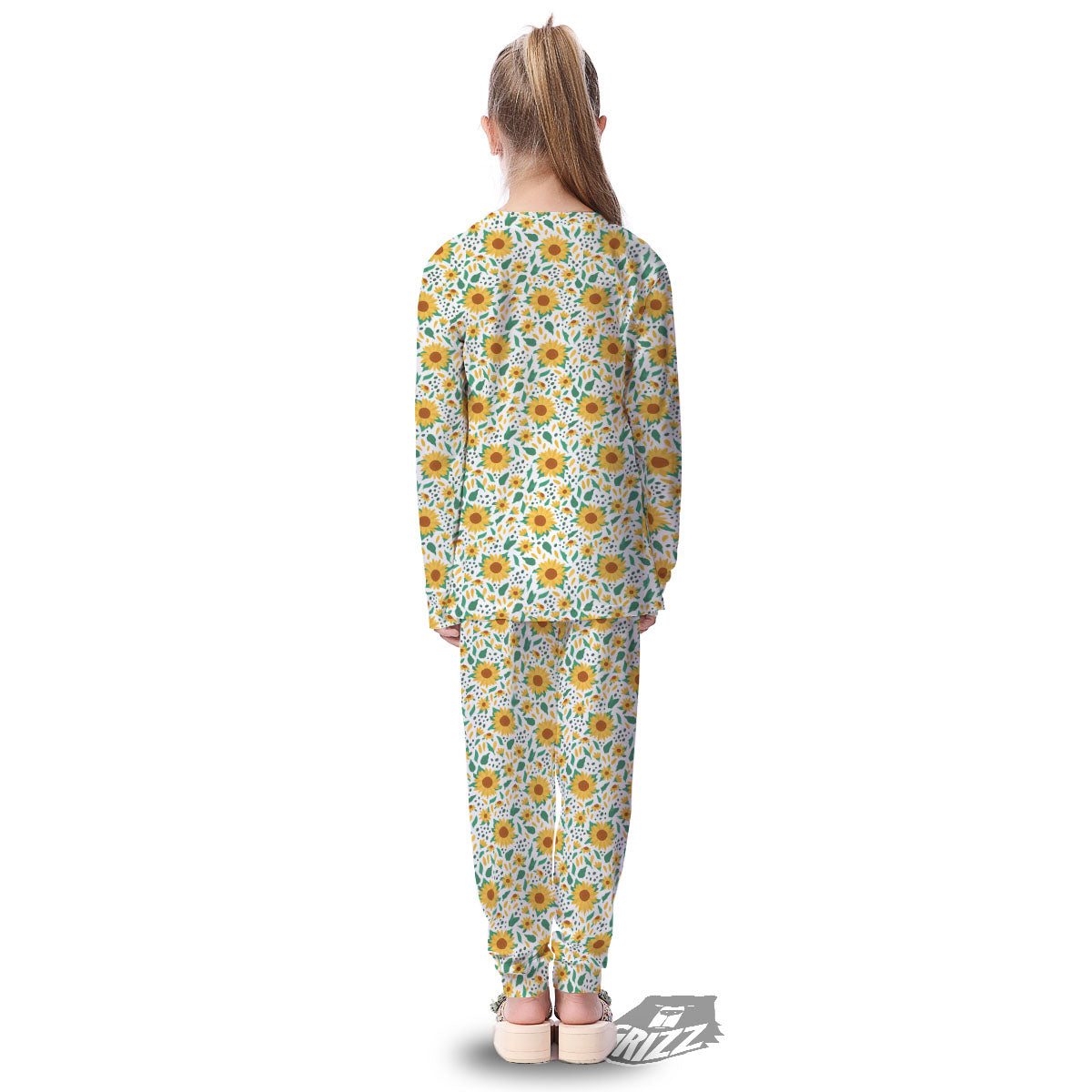Sunflower Blooming Print Pattern Kid's Pajamas-grizzshop