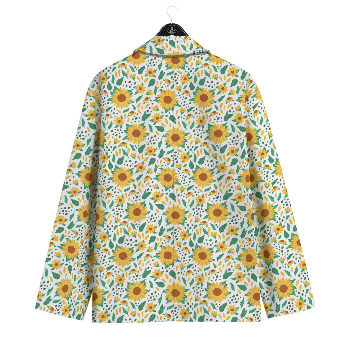 Sunflower Blooming Print Pattern Men's Sport Coat-grizzshop