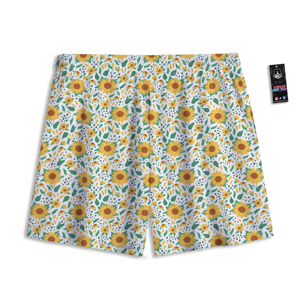 Spirit Owl Gold Print Mesh Shorts