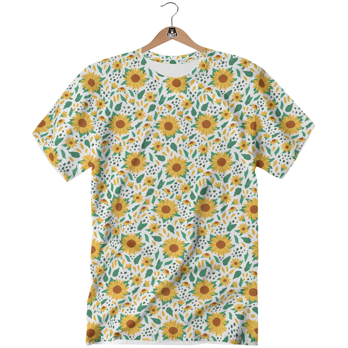 Sunflower Blooming Print Pattern T-Shirt-grizzshop