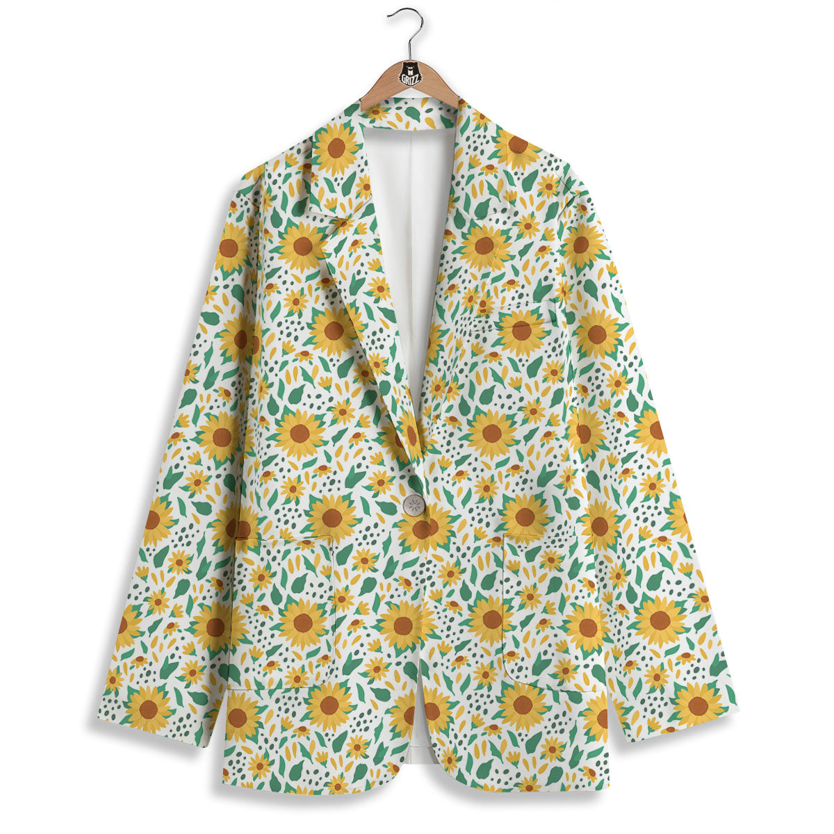 Sunflower Blooming Print Pattern Women's Blazer-grizzshop