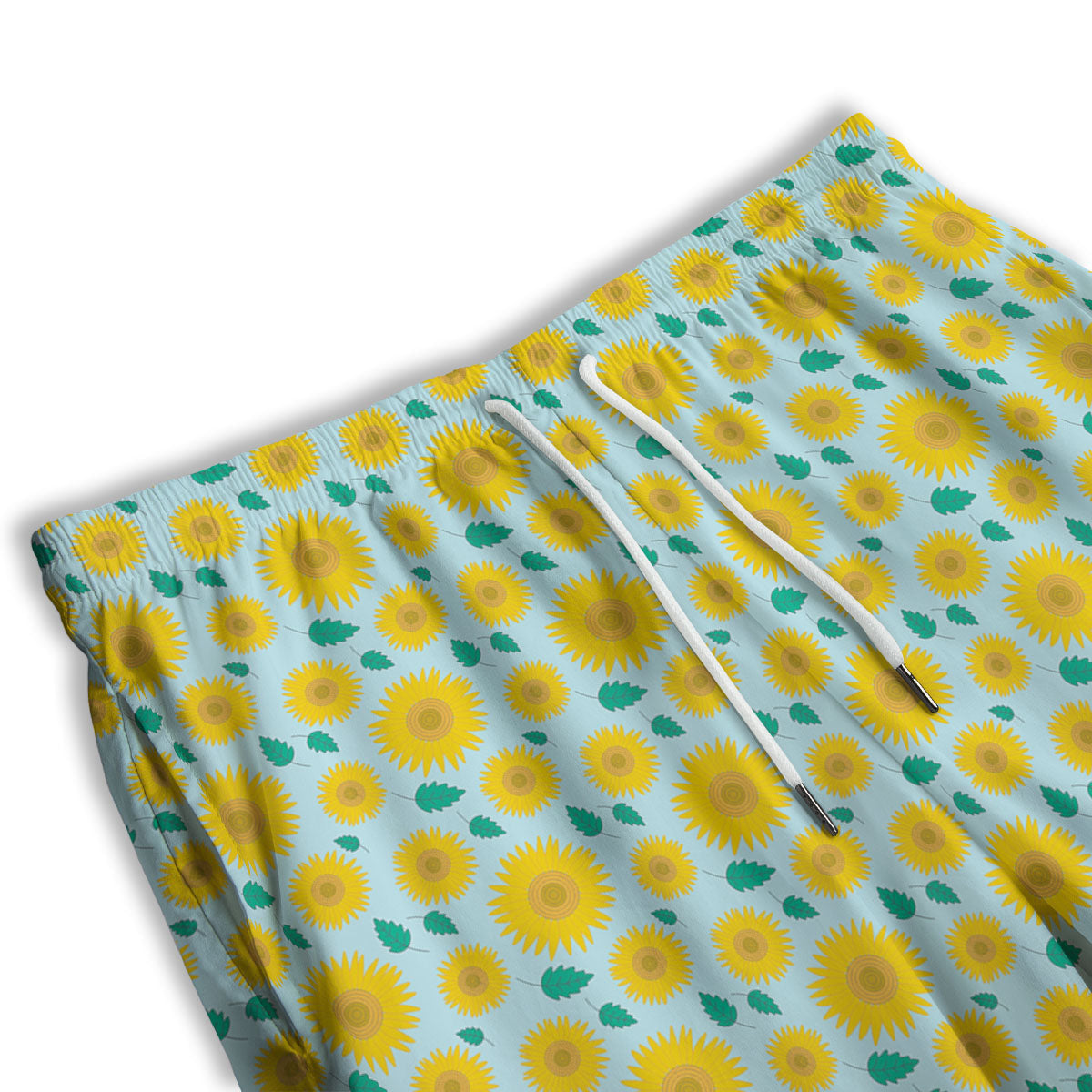 Sunflower Blue Cute Print Pattern Men's Athletic Shorts