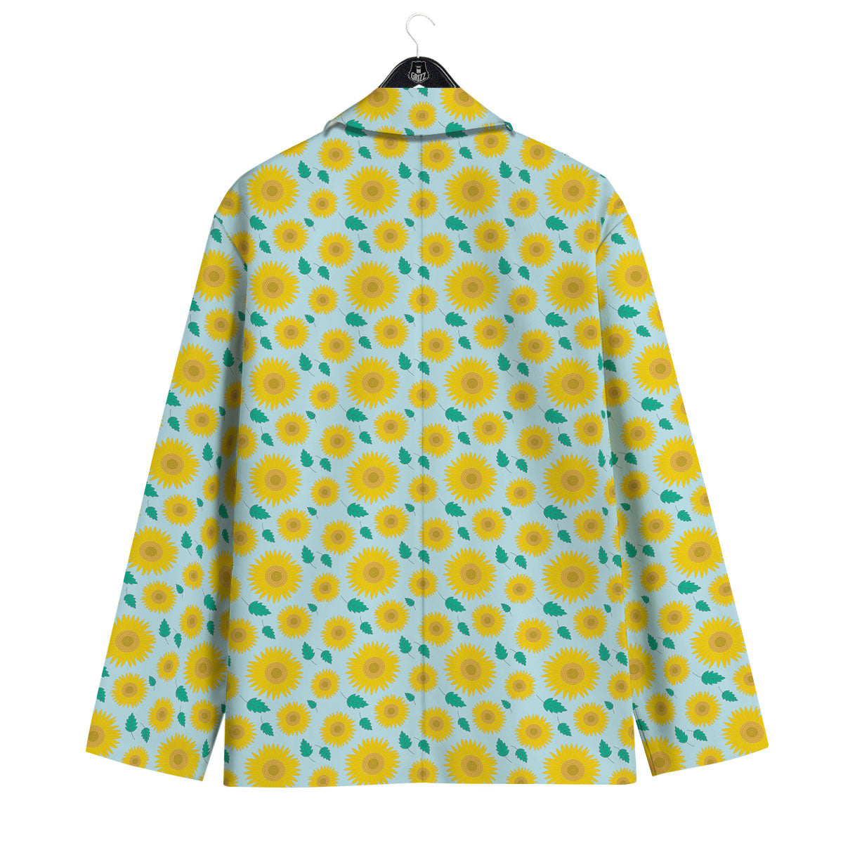 Sunflower Blue Cute Print Pattern Men's Sport Coat-grizzshop