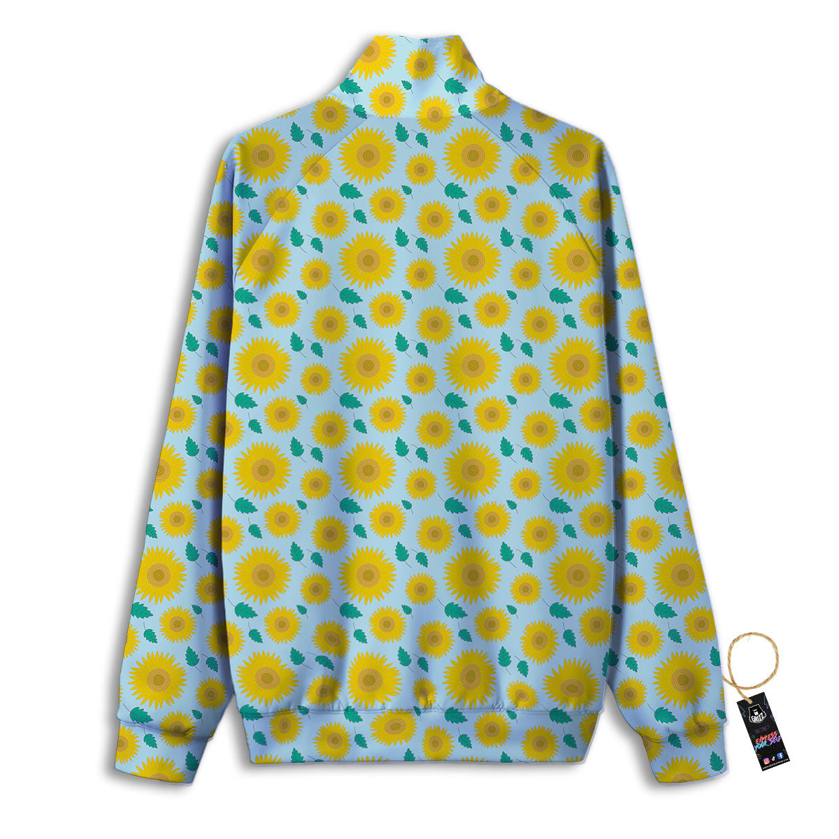 Sunflower Blue Cute Print Pattern Track Jacket-grizzshop