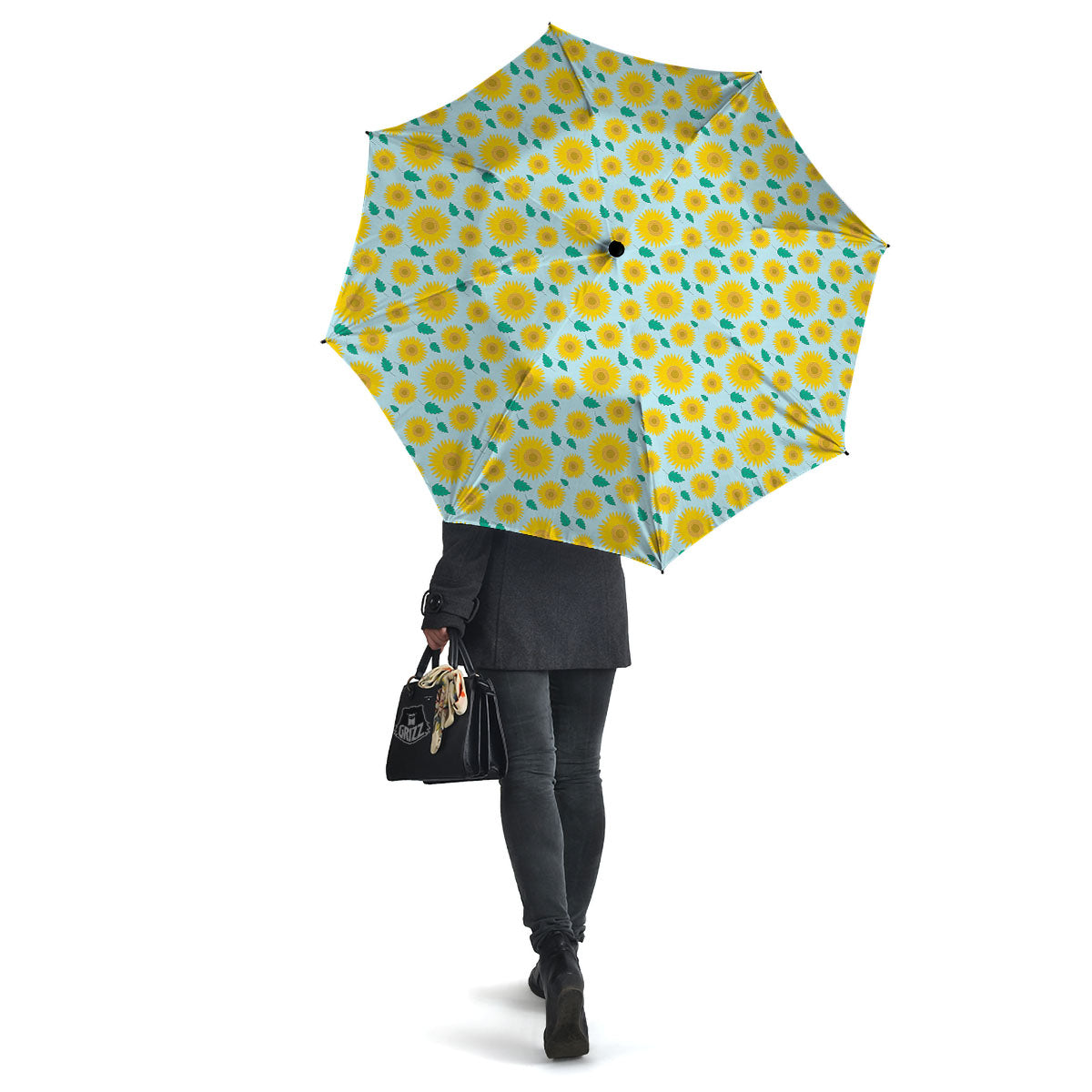Sunflower Blue Cute Print Pattern Umbrella-grizzshop