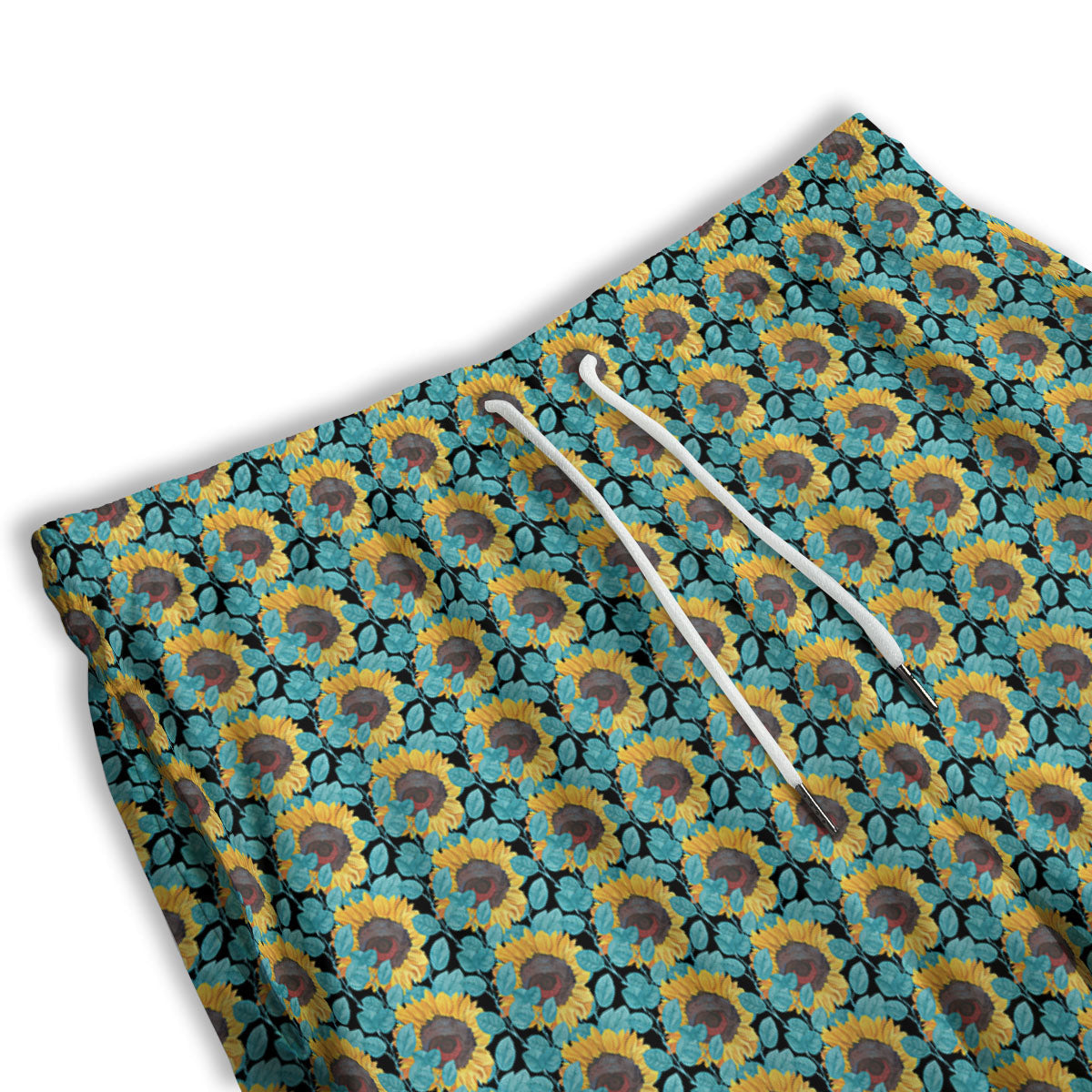 Sunflower Blue Print Pattern Men's Athletic Shorts