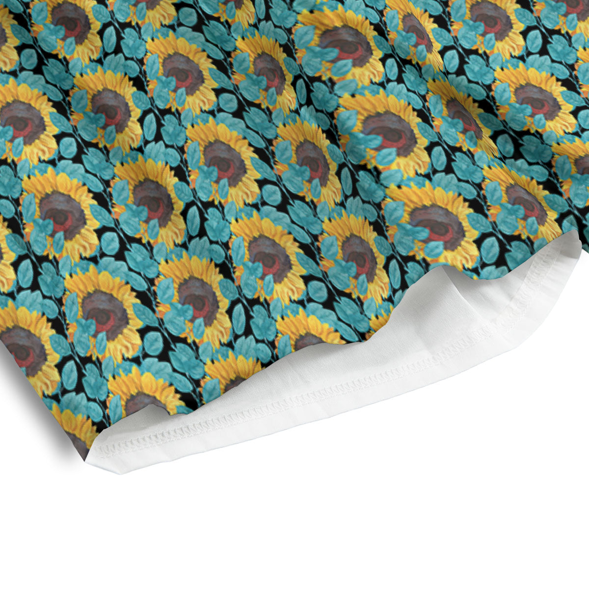 Sunflower Blue Print Pattern Men's Athletic Shorts