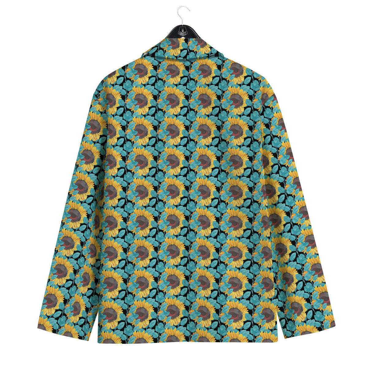 Sunflower Blue Print Pattern Men's Sport Coat-grizzshop